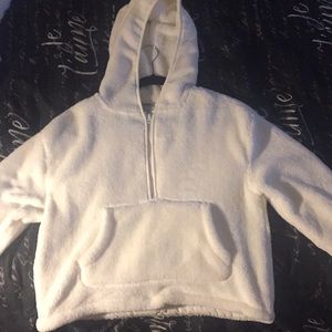 NWOT Forever 21 Fur Quarter Zip Jacket